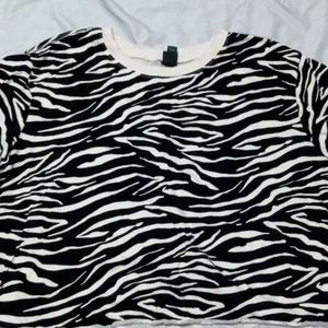 Zebra print crop top, $10